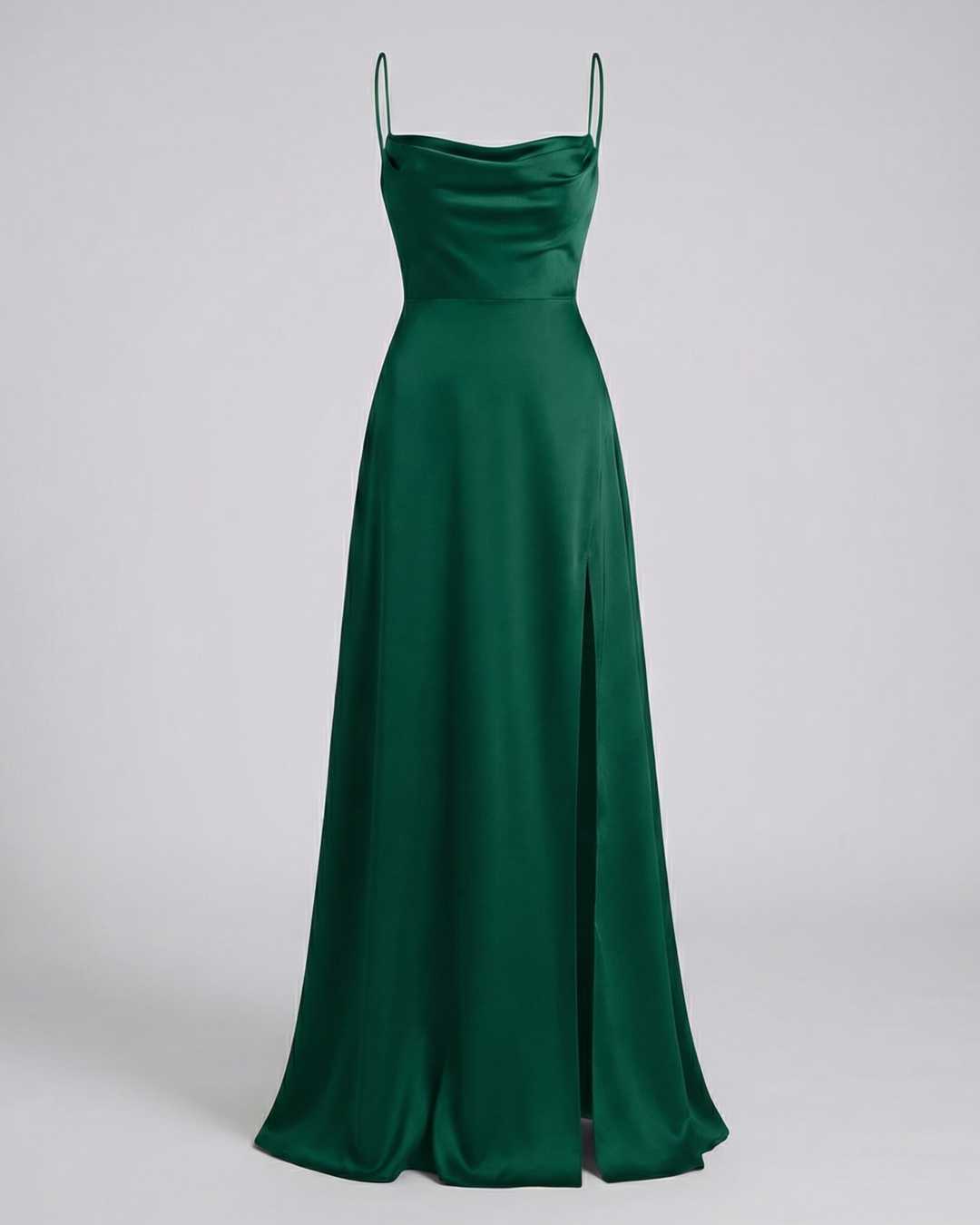 Women's Satin Cowl Neck Evening Maxi Dress