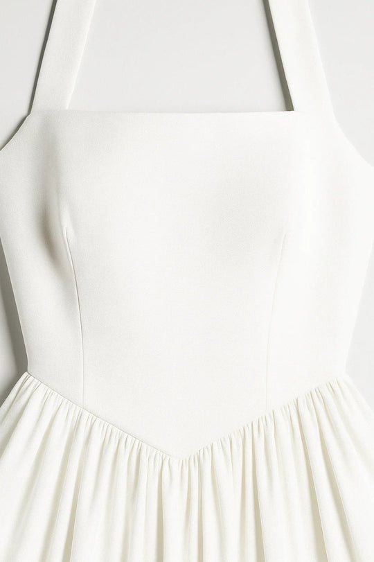 Women's Halter Neck A-Line Midi Dress