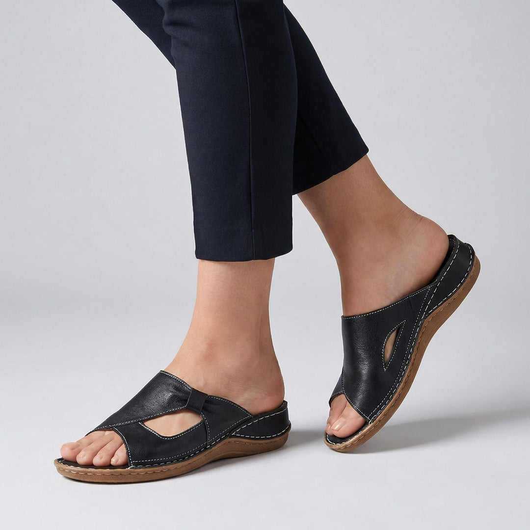 Women's Cutout Slip-On Comfort Sandals
