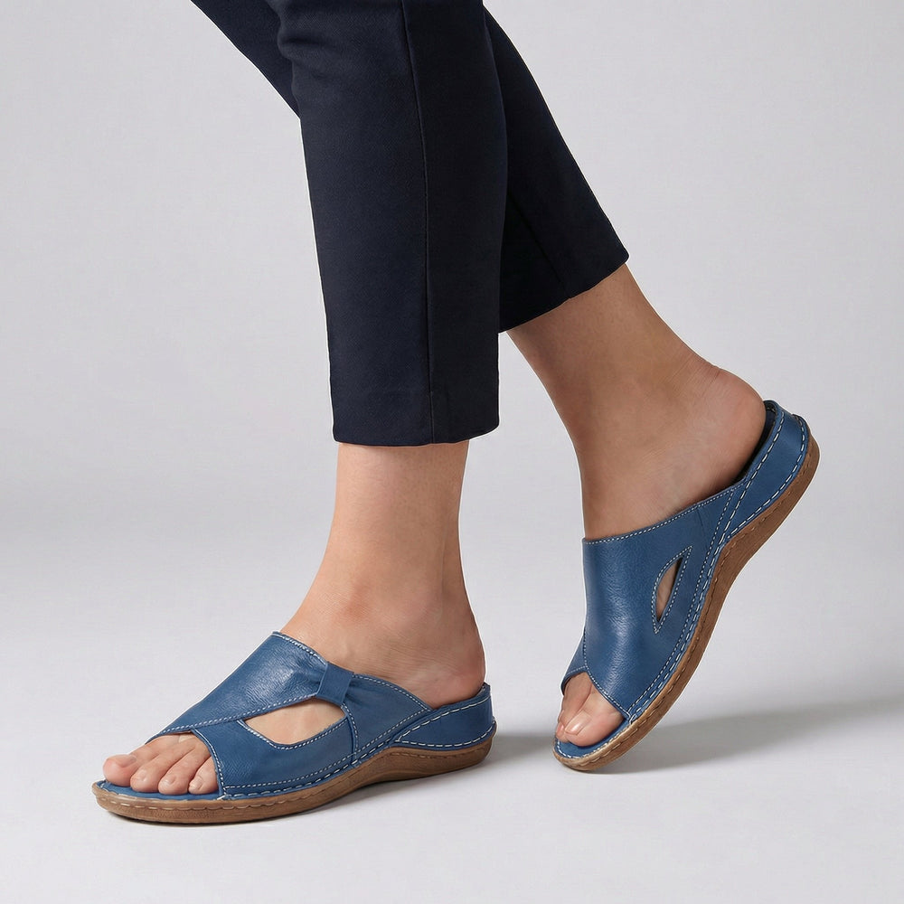 Women's Cutout Slip-On Comfort Sandals