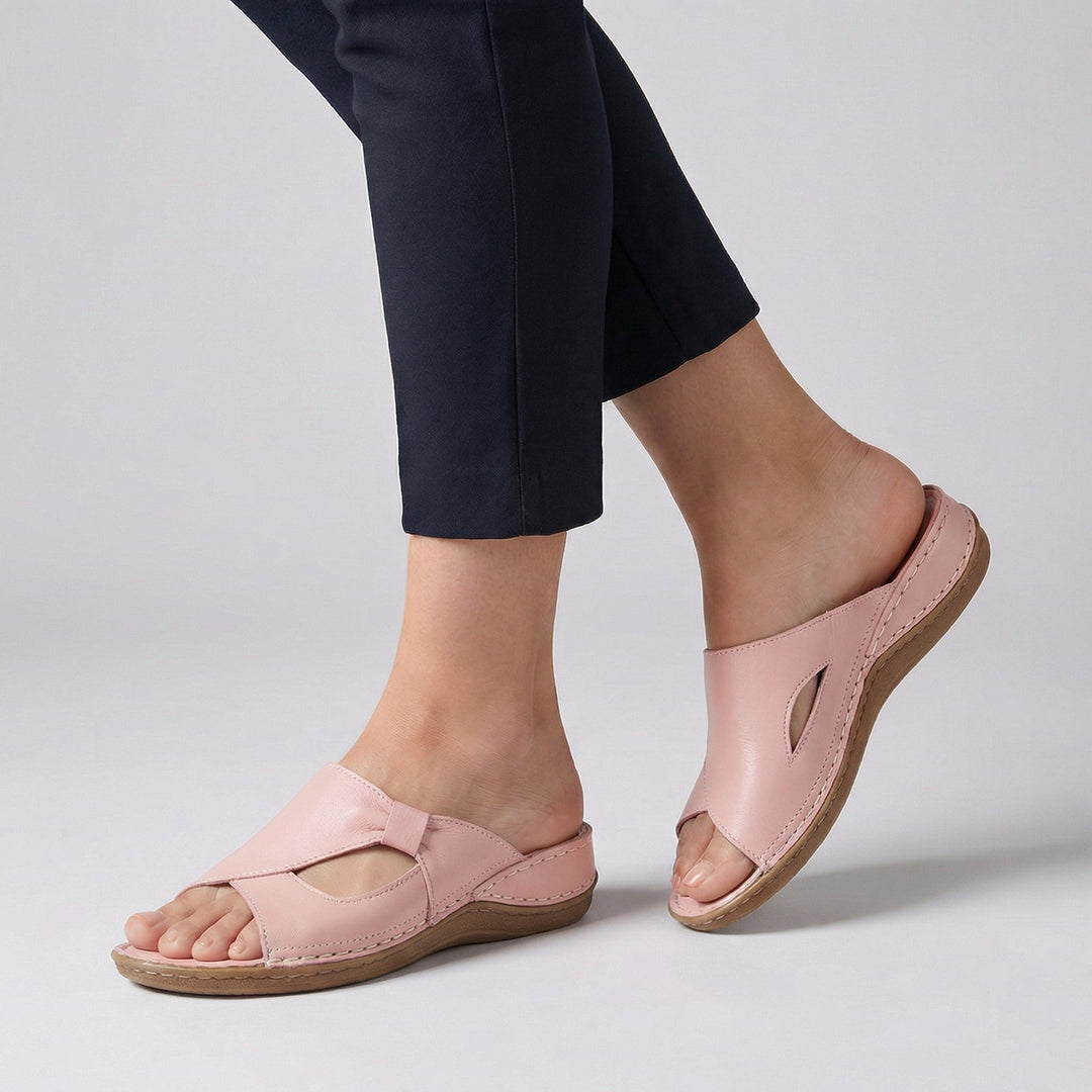 Women's Cutout Slip-On Comfort Sandals