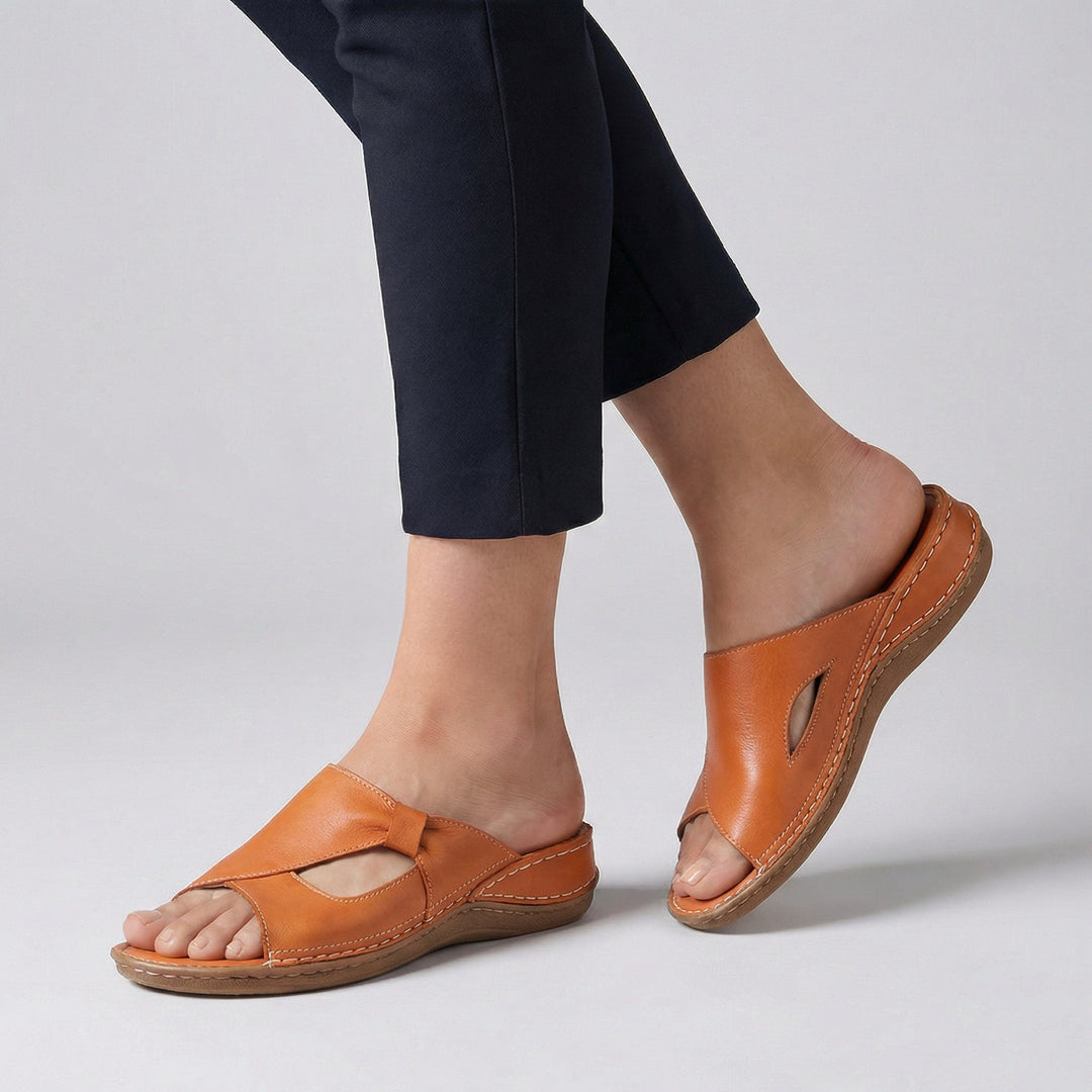 Women's Cutout Slip-On Comfort Sandals