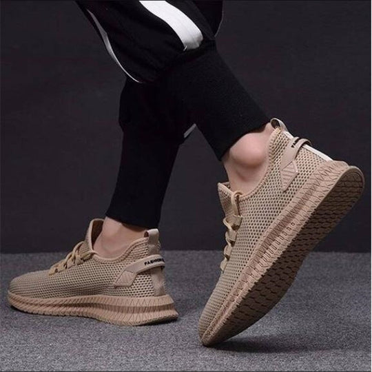 Men's Breathable Mesh Lace-Up Sneakers
