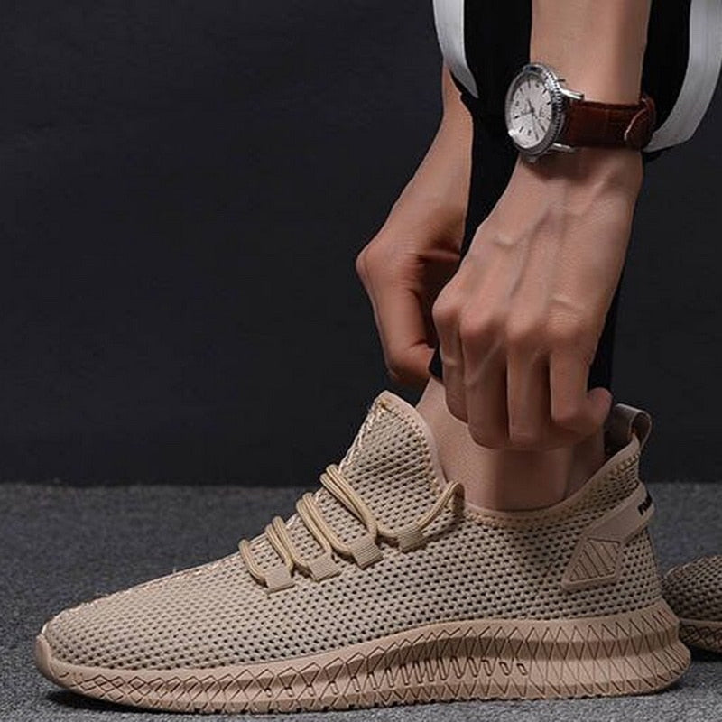 Men's Breathable Mesh Lace-Up Sneakers