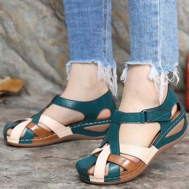 Women's Vintage Color Block Comfort Sandals