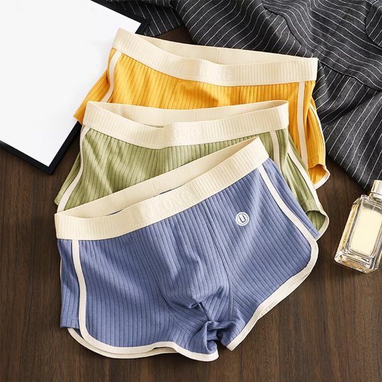 Men's Ribbed Low Rise Boxer Briefs