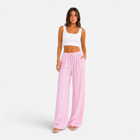 Women's Drawstring Wide Leg Lounge Pants