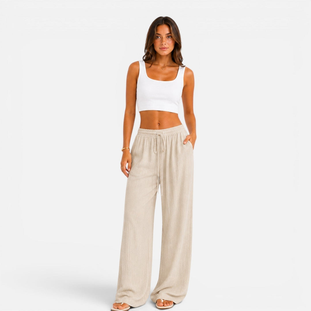 Women's Drawstring Wide Leg Lounge Pants
