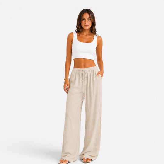 Women's Drawstring Wide Leg Lounge Pants