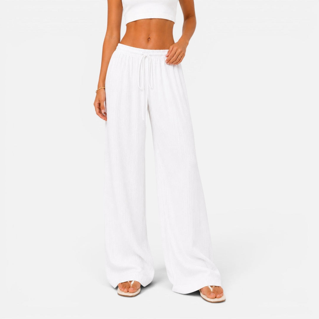 Women's Drawstring Wide Leg Lounge Pants